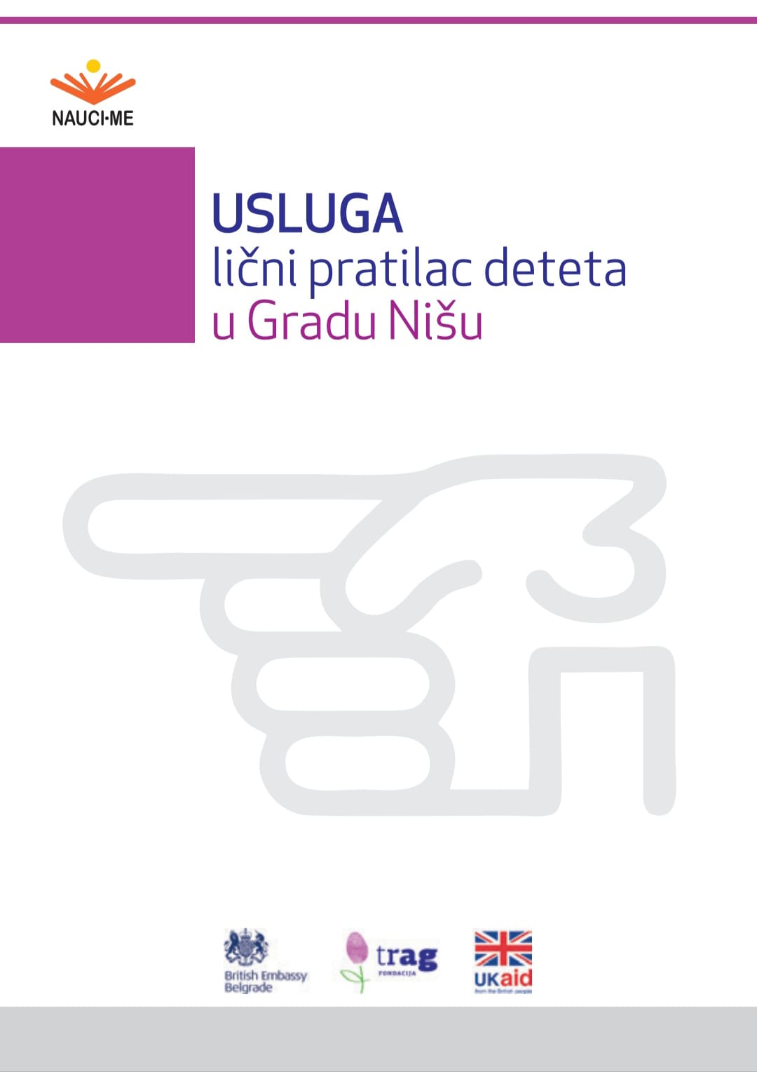 BROŠURA: Usluga lični pratilac dece u Gradu Nišu